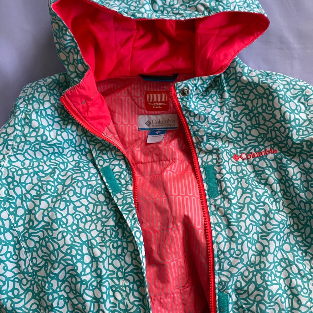 Columbia Kids' Teal and Pink Jacket